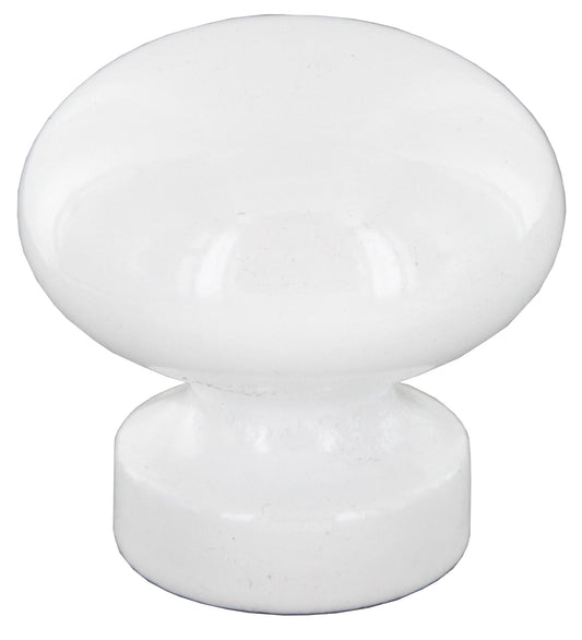POMOLO IN LEGNO LACC. BIANCO MM. 25 (101/D)*