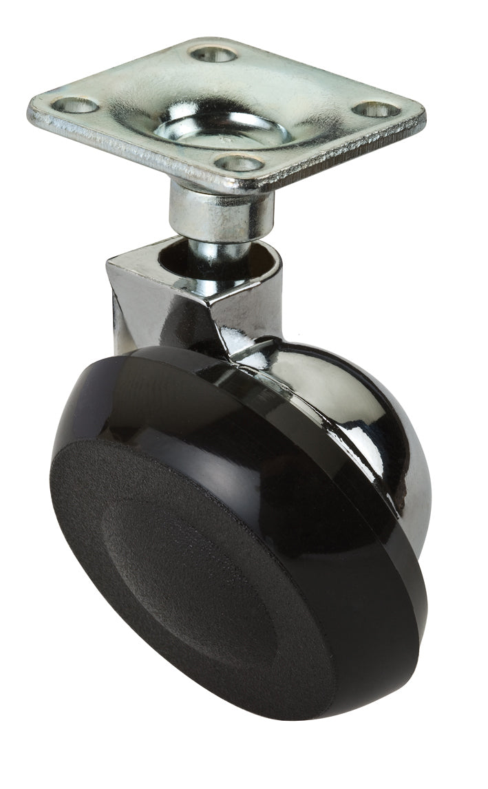 RUOTA SEMISFERICA CROM. C/PIASTRA MM.40**