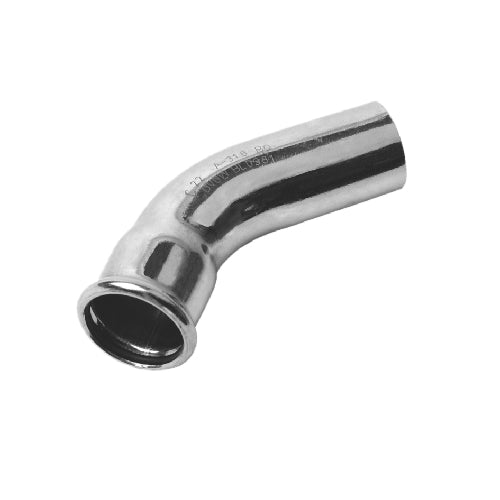 CURVA MF 45 A PRESSARE IN ACCIAIO INOSSIDABILE