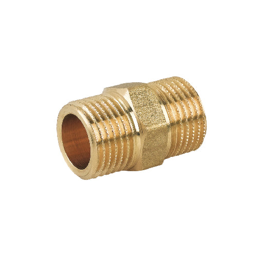 NIPPLES DOPPIO PROLUNGATO MM IN OTTONE GIALLO