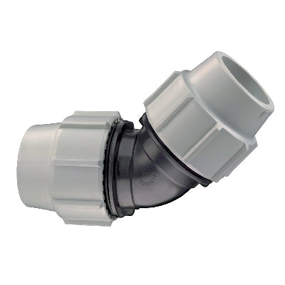 GOMITO A 45° PLASSON PER TUBO POLIETILENE