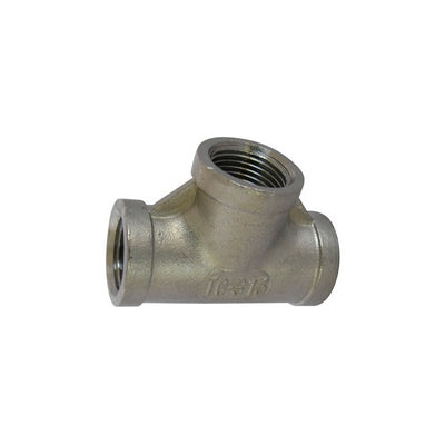 TEE A 90° F. F. F. ACCIAIO INOX