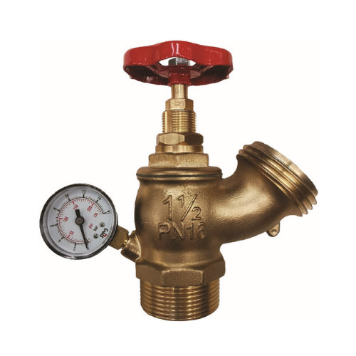 RUBINETTO IDRANTE A CORSA VARIABILE CON MANOMETRO