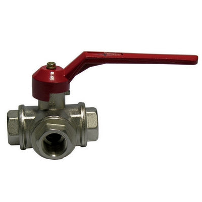 VALVOLA A SFERA A 3 VIE CON LEVA