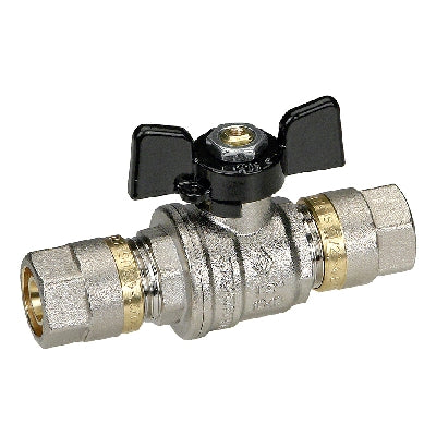 VALVOLA A SFERA ADATTATORE/ADATTATORE CON FARFALLA