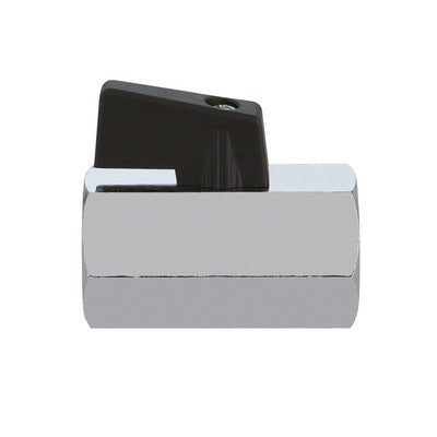 RUBINETTO A SFERA FEMMINA FEMMINA CON LEVETTA NERA