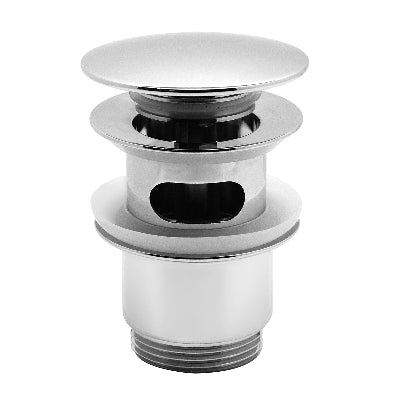 PILETTA LAVABO CLICK-CLACK TAPPO TONDO CON TROPPO PIENO LUX