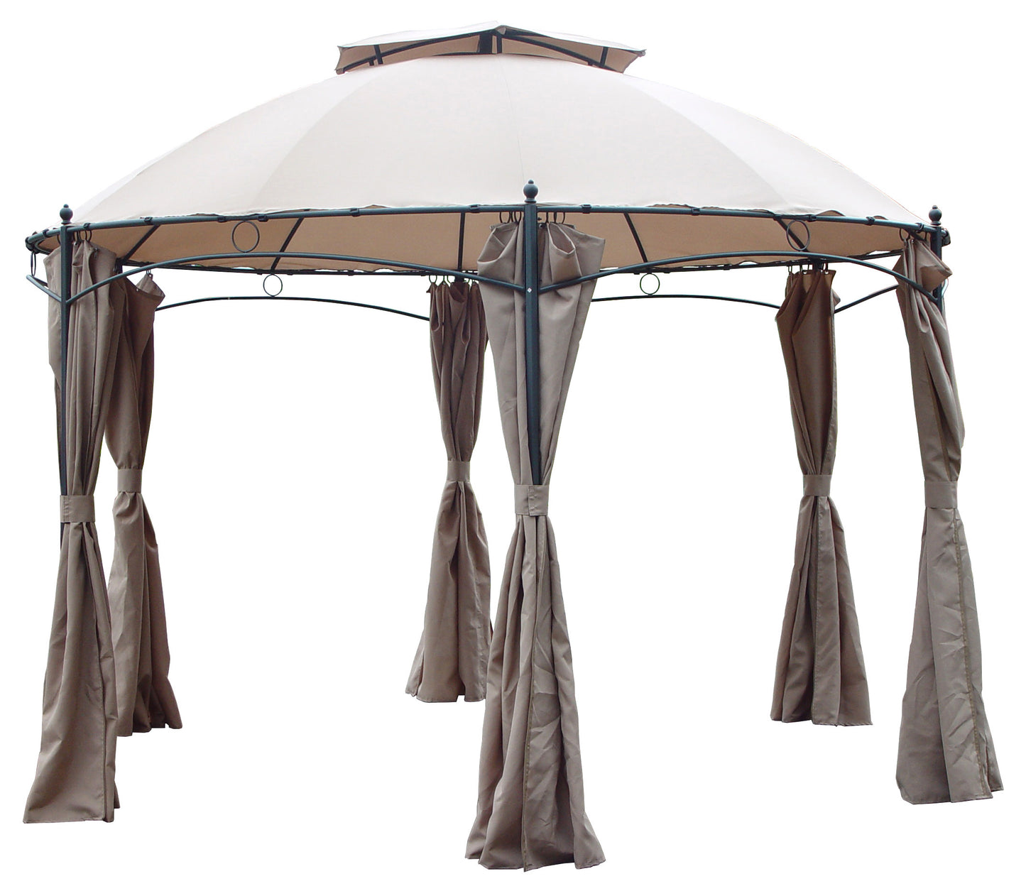 GAZEBO IN ACCIAIO GOTICESAGONALE D.MT.3,50