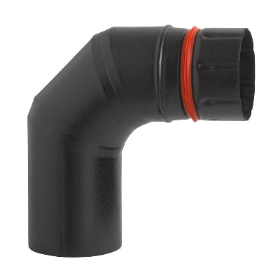 CURVA ECO-PELLET 90° SMALTATO NERO