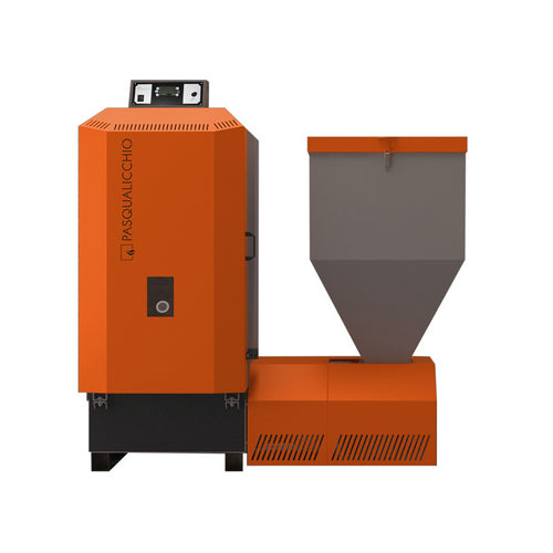 CALDAIA COMBINATA PELLET LEGNA BIOMASSA CS5-CT 31KW