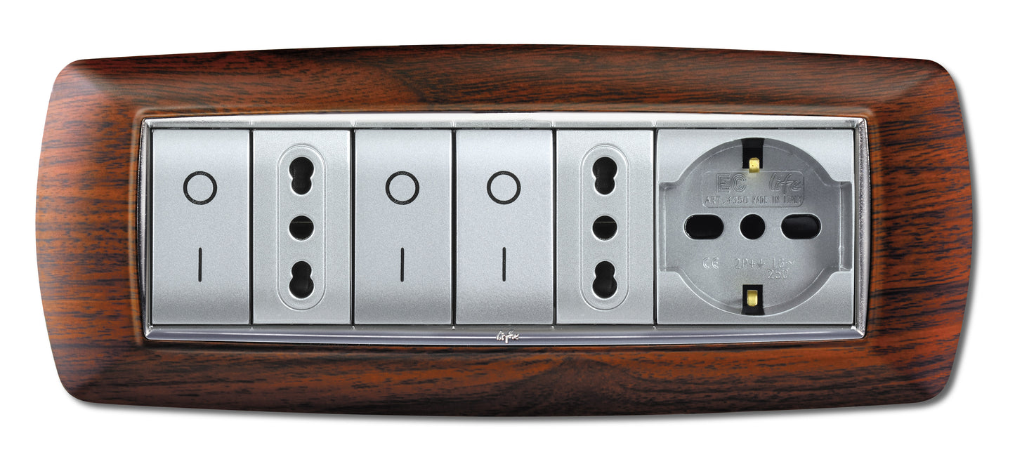 PLACCA LIFE MOD. LIVING PLAST. LEGNO SC. 7P
