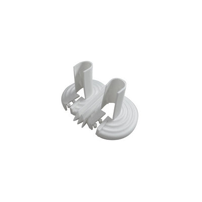 BORCHIA DOPPIA IN MATERIALE PLASTICO UNIVERSALE BIANCA