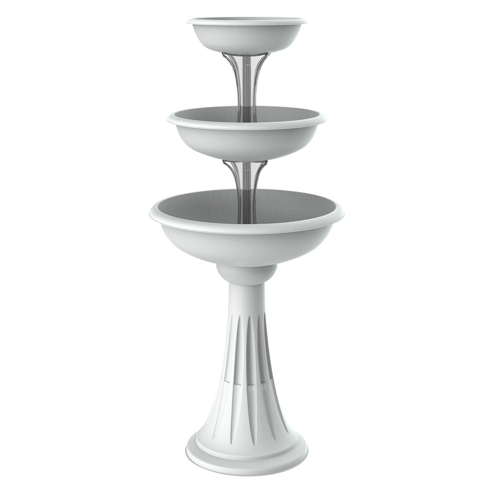 CIOTOLA PER FIORI CON COLONNA 'TREVI' Ø cm 30/40/50 - bianco
