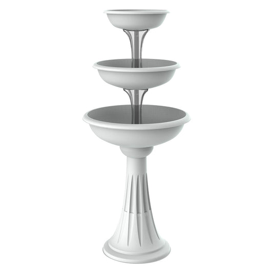 CIOTOLA PER FIORI CON COLONNA 'TREVI' Ø cm 30/40/50 - bianco