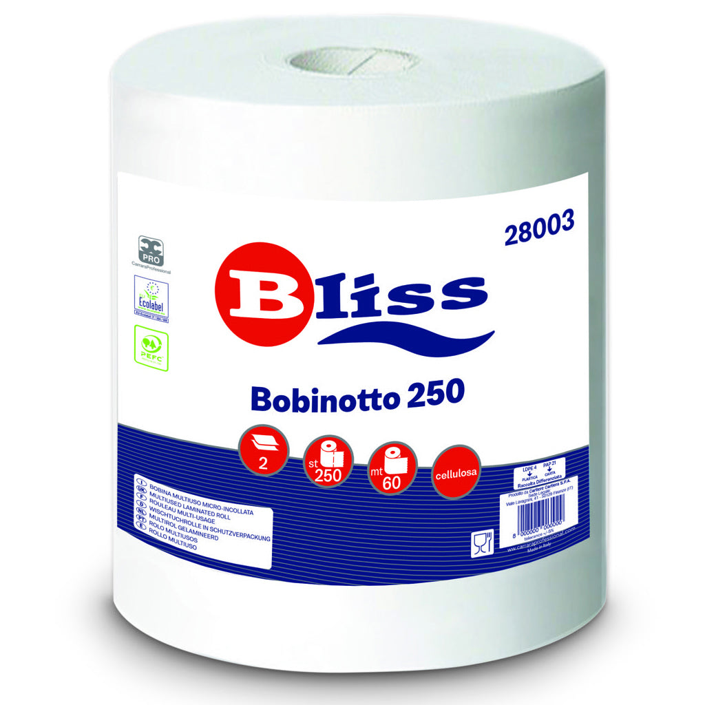 BOBINA CARTA 250 STRAPPI P.CELLULOSA 28003