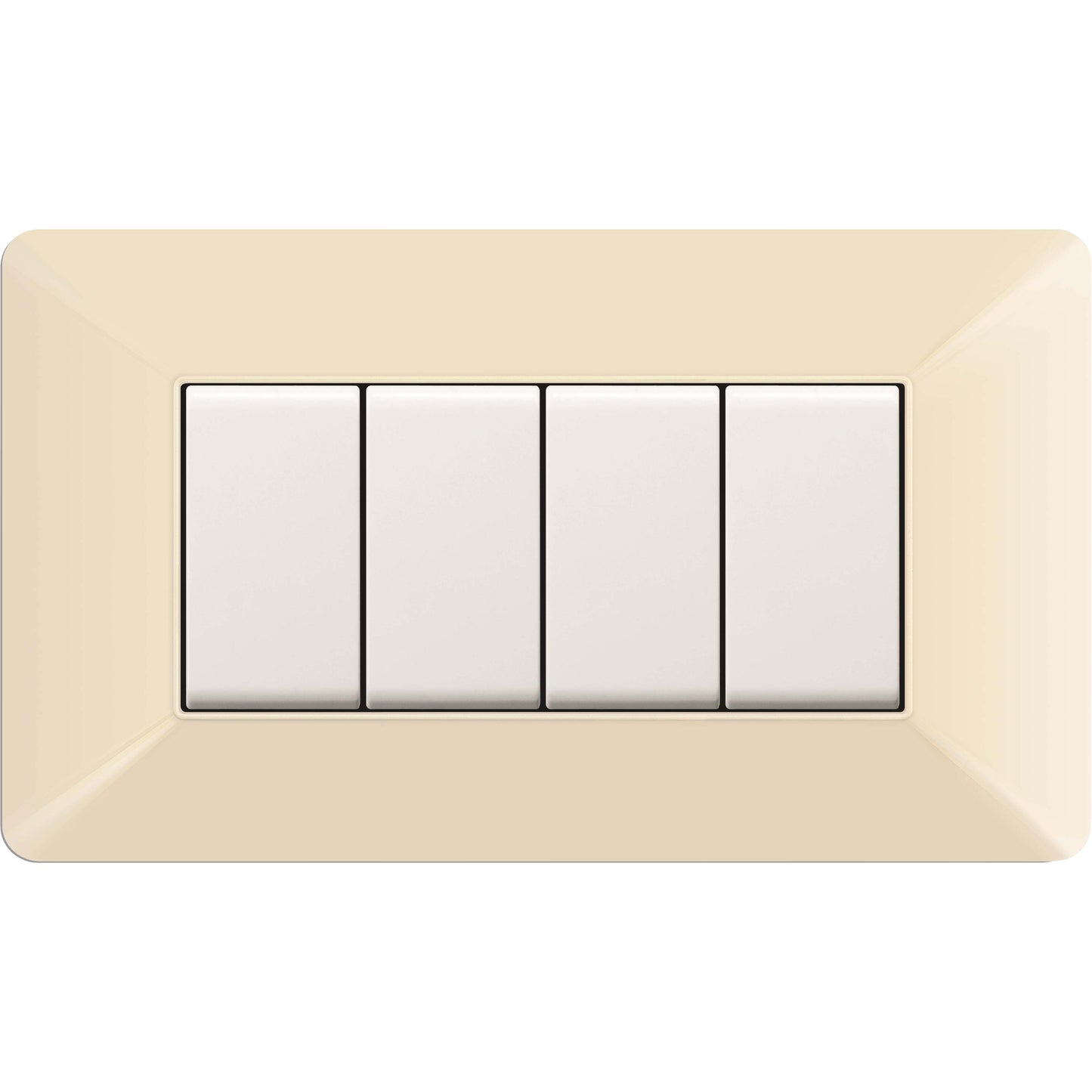 PLACCA EASY MOD. MATIX AVORIO 4P