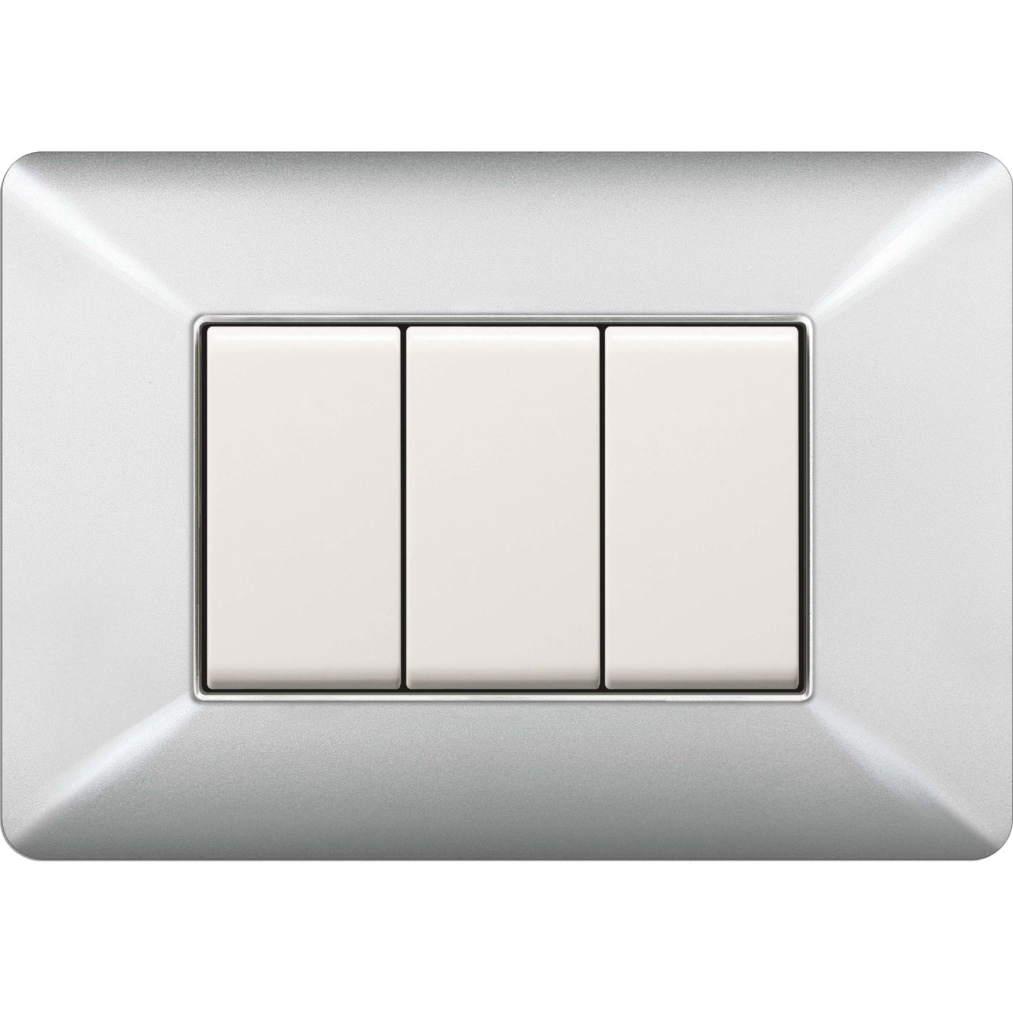PLACCA EASY MOD. MATIX ALLUMINIO CHIARO 3P