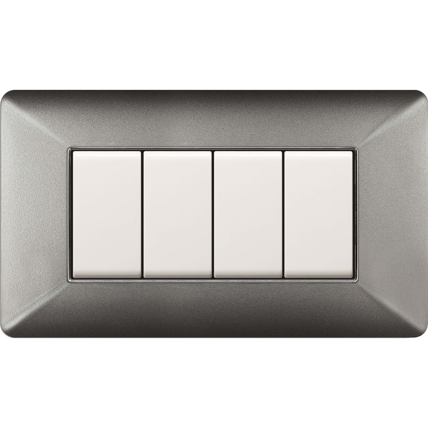PLACCA EASY MOD. MATIX ALLUMINIO NOTTE 4P