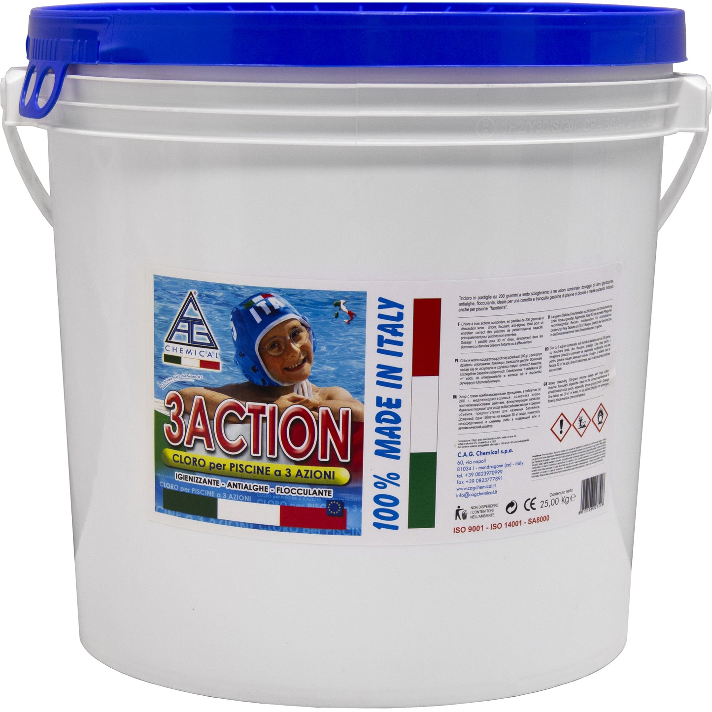 CLORO MULTIF.X PISCINE PASTIGL.GR.200 KG.25 3