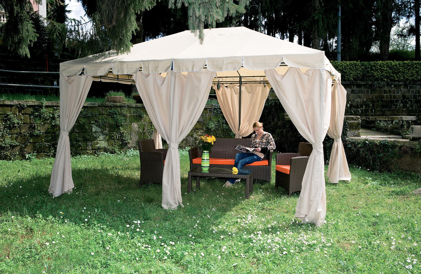 GAZEBO IN ACCIAIO MT.3X4 ARMONIA YF-3246