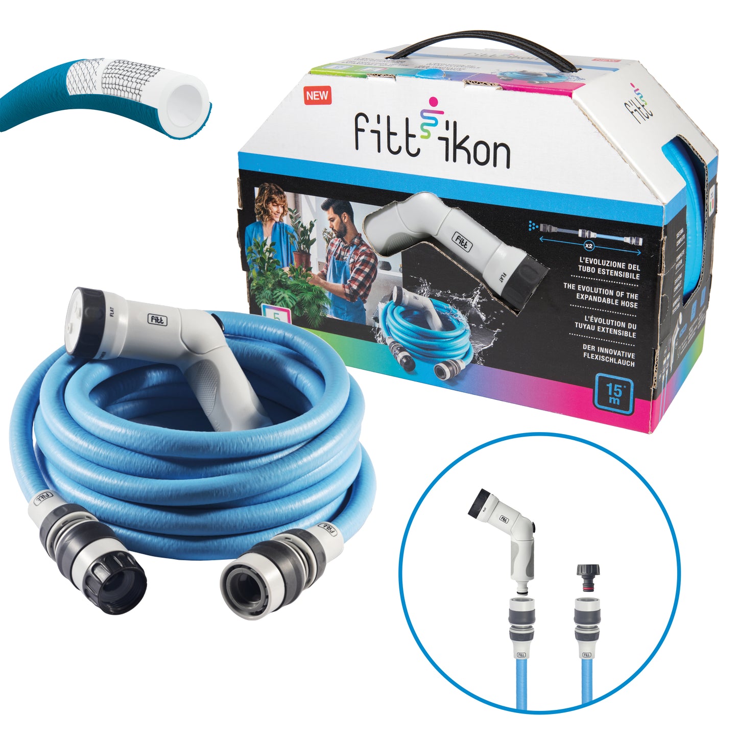 SET TUBO IKON FINO A MT.15 C/ACC.RI COL. ASSORT.