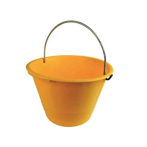 CALDARELLA SECCHIO IN PLASTICA PESANTE GIALLA