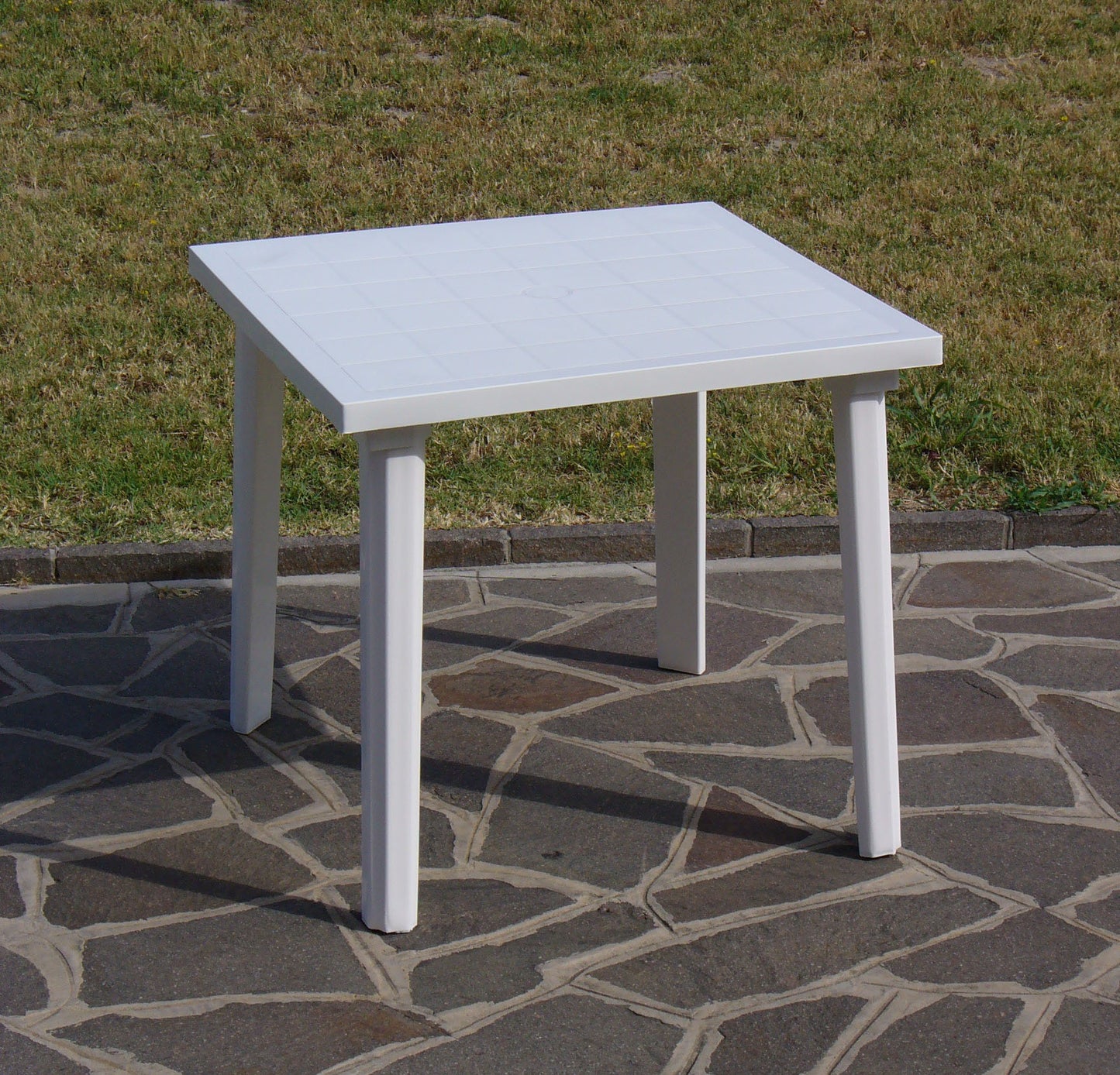 TAVOLO RESINA ART.59 CM. 80X80 BIANCO