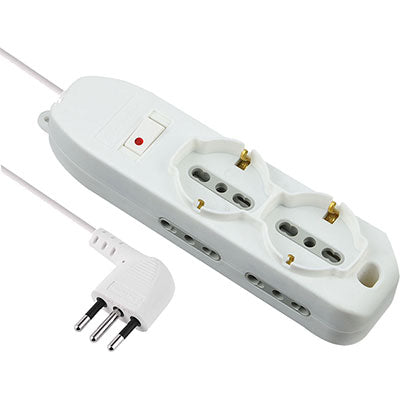 MULTIPRESA BIPASSO + SCHUKO + TERMICO ELECTRALINE
