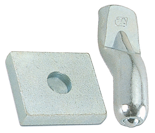 BS PIASTRA CON PERNO PER CARDINE MM. 20