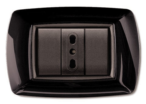 PLACCA LIFE MOD. LIVING PLAST. NERO 3P