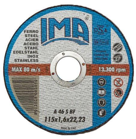 IMA MINIDISCO FERRO CF.5PZ PIANO D.115X1,6X22