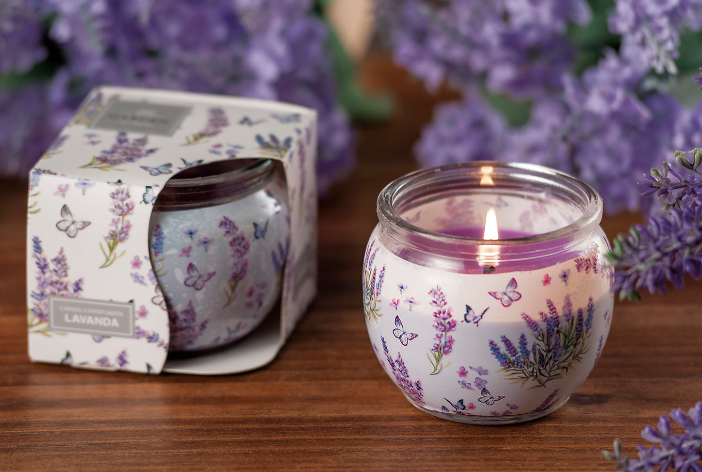 CANDELA PROFUMATA C/VASETTO VETRO FRAGR.