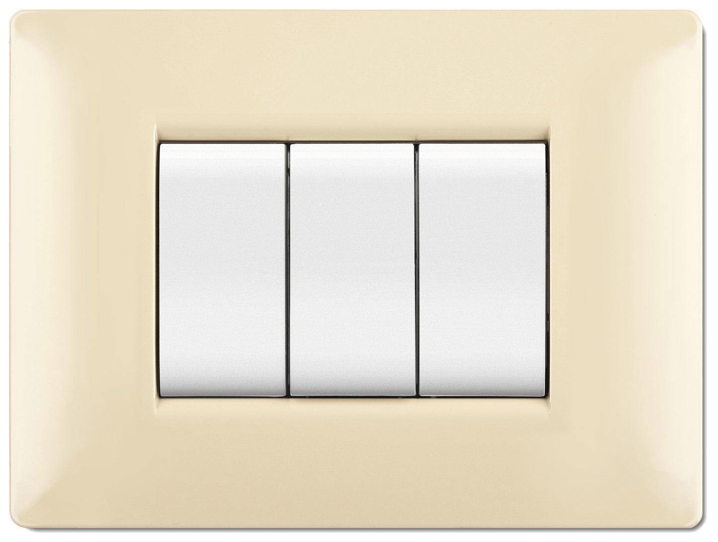 PLACCA LIFE Q MOD.LIVING PLAS.AVORIO 3P