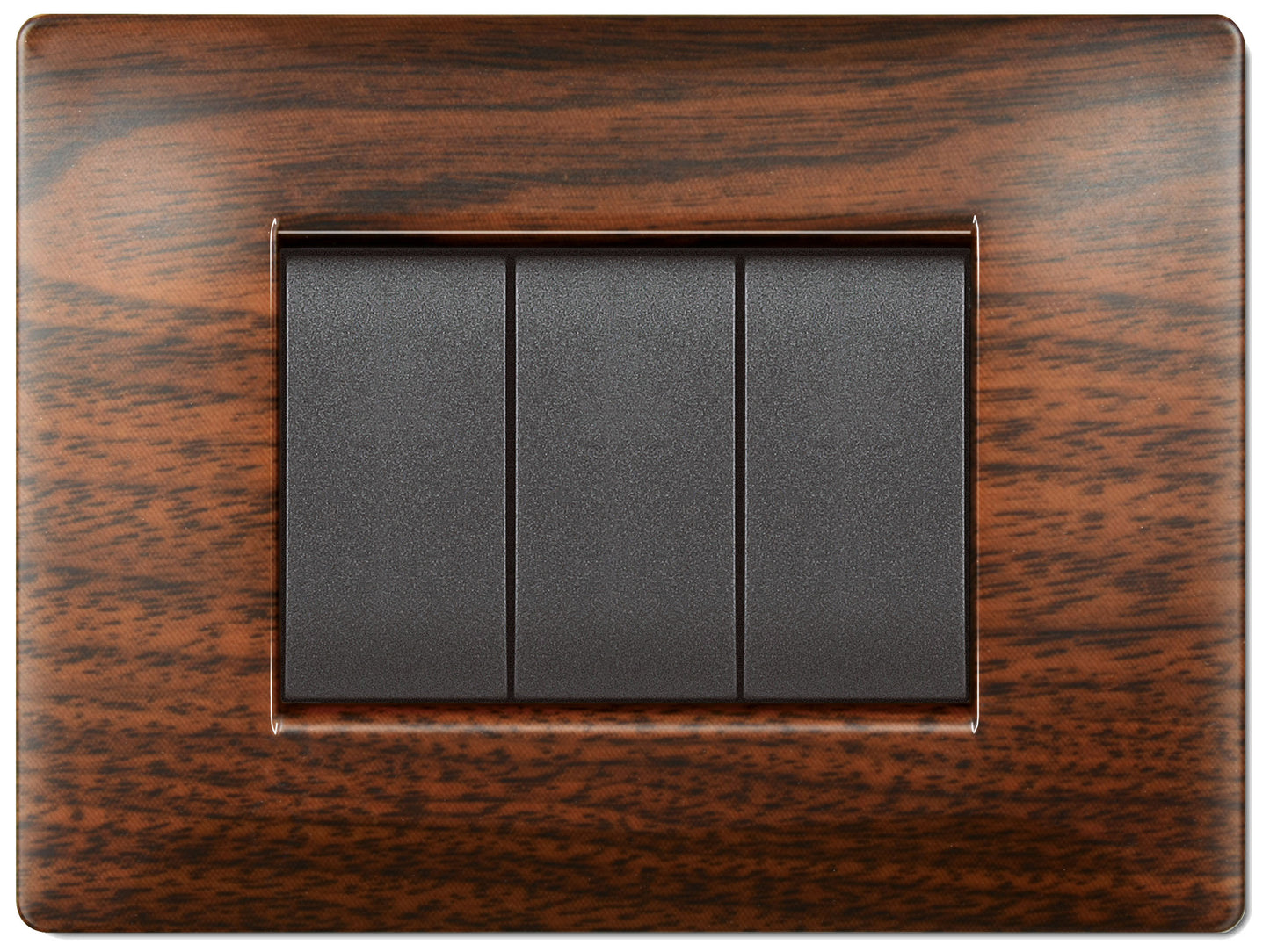 PLACCA LIFE Q MOD.LIVING PLAS.LEGNO SCURO 4P