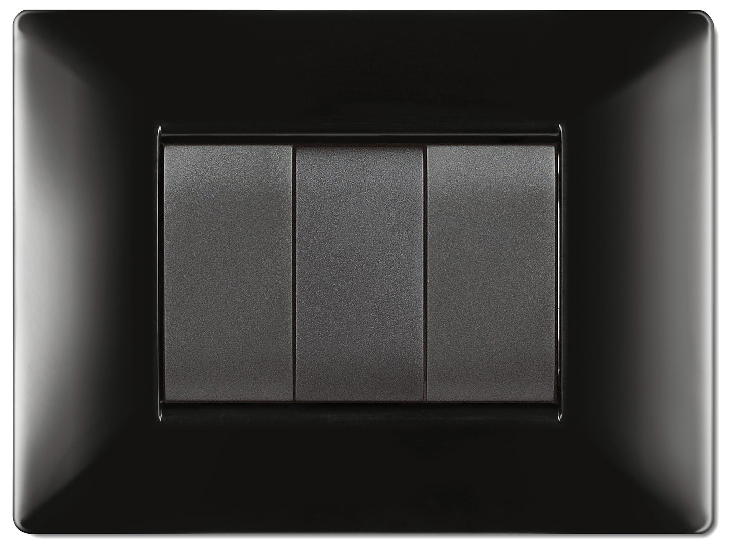 PLACCA LIFE Q MOD.LIVING PLAS.NERO 3P
