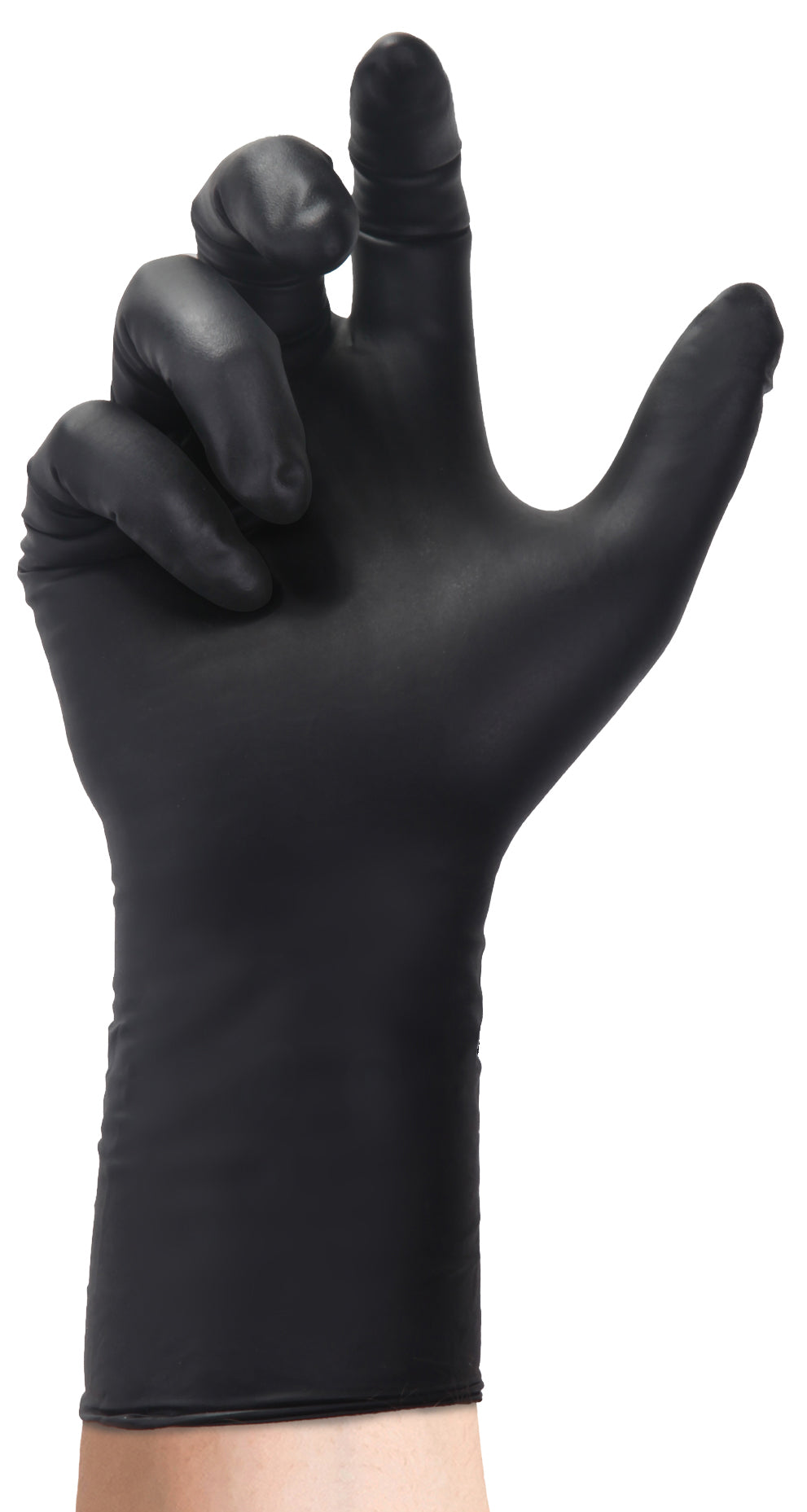 GUANTI IN NITRILE NERO CM.30 TG.M (PZ.50) SPESS.