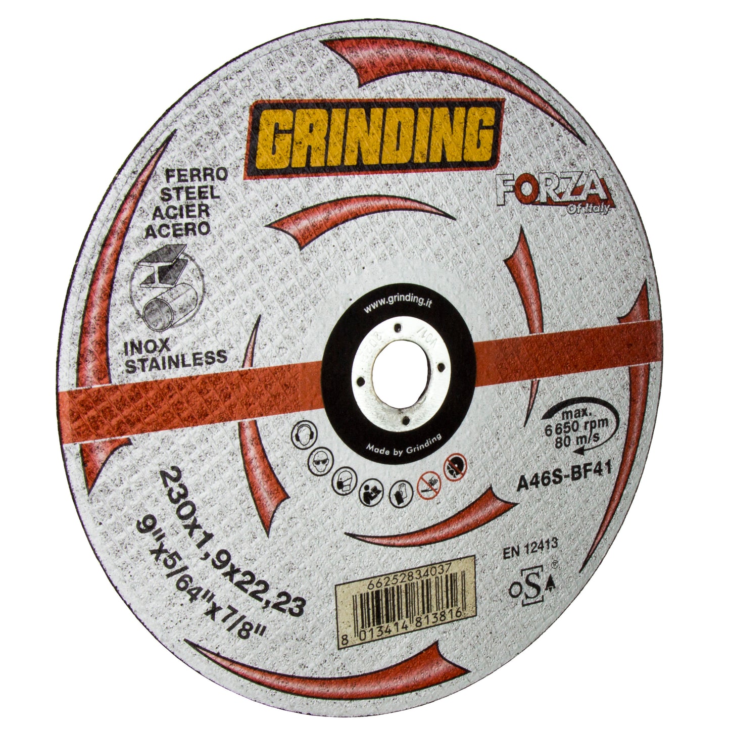 GRINDING FORZA DISCO PIANO X FERRO 230X1,9
