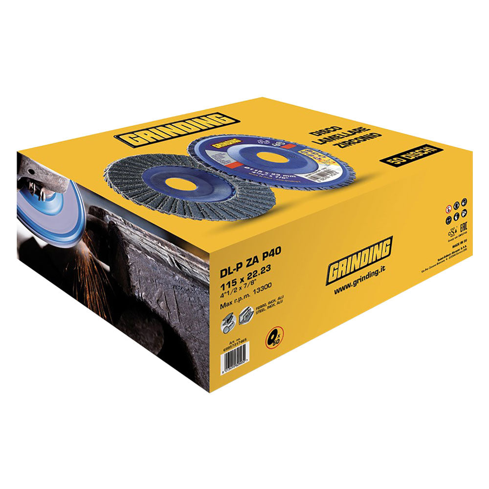 DISCO LAMELLARE PER ACCIAIO INOX ø 115 gr. 80 - cf 50 pezzi