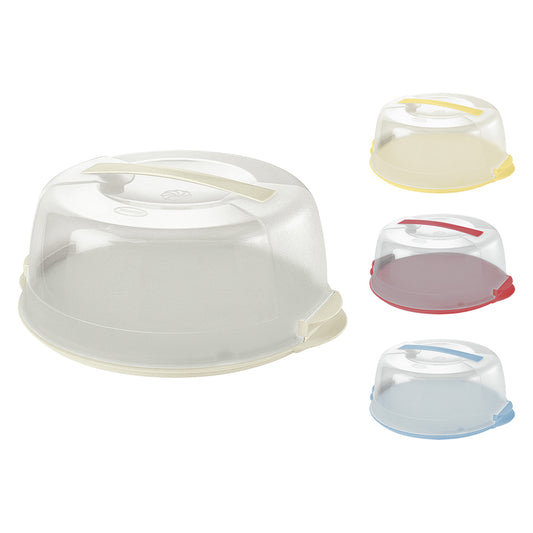 CONTENITORE PORTA TORTE IN PLASTICA cm 36,5x32,8xh.15 - panna