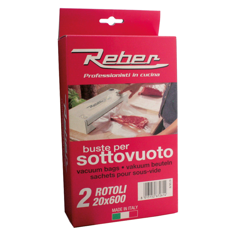 SACCHETTI A ROTOLI PER SOTTOVUOTO N. 2 rotoli cm 30 x 6 mt