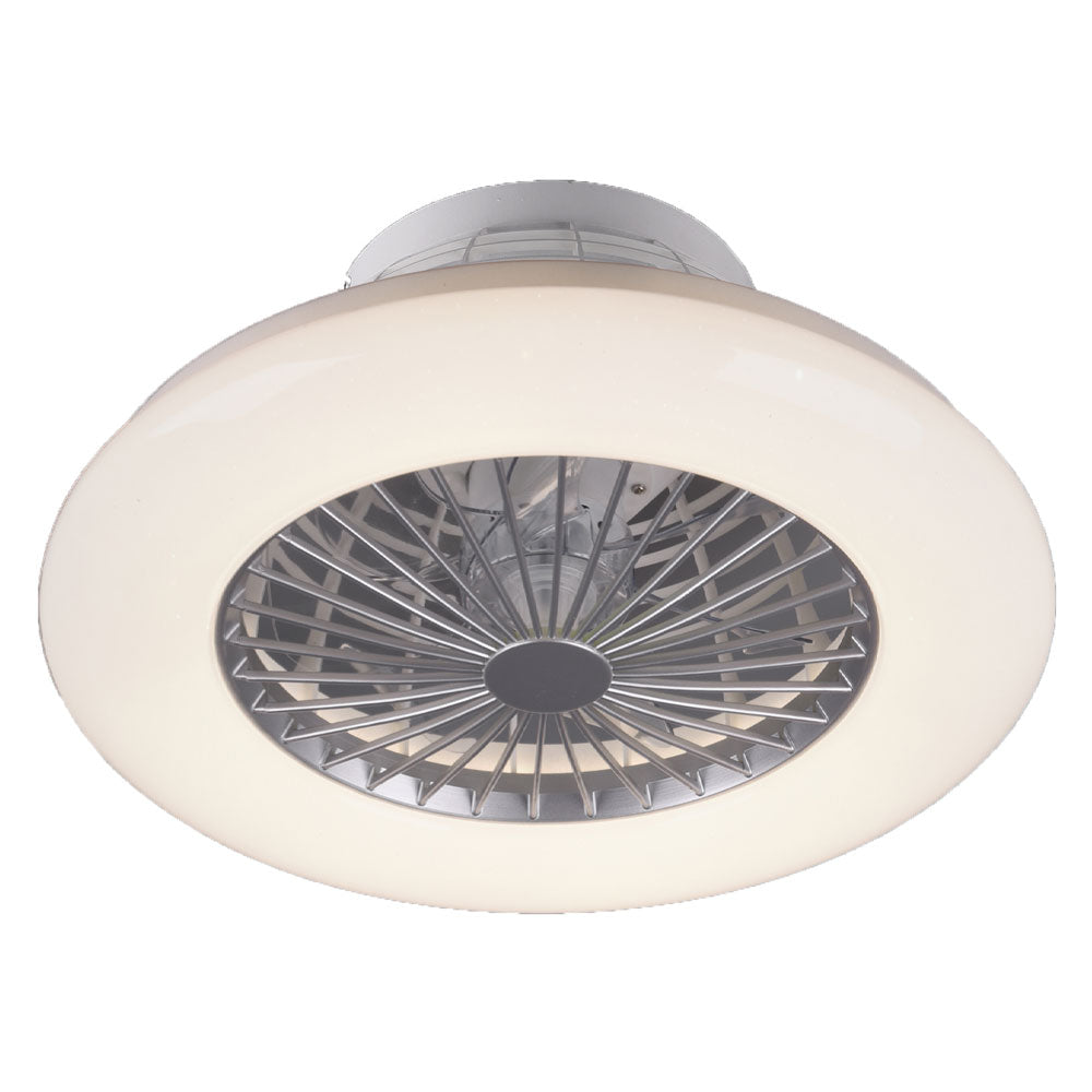 VENTILATORE A SOFFITTO / PLAFONIERA 'STRALSUND' Ø cm. 50 x h.16 - potenza luce 26,8 W