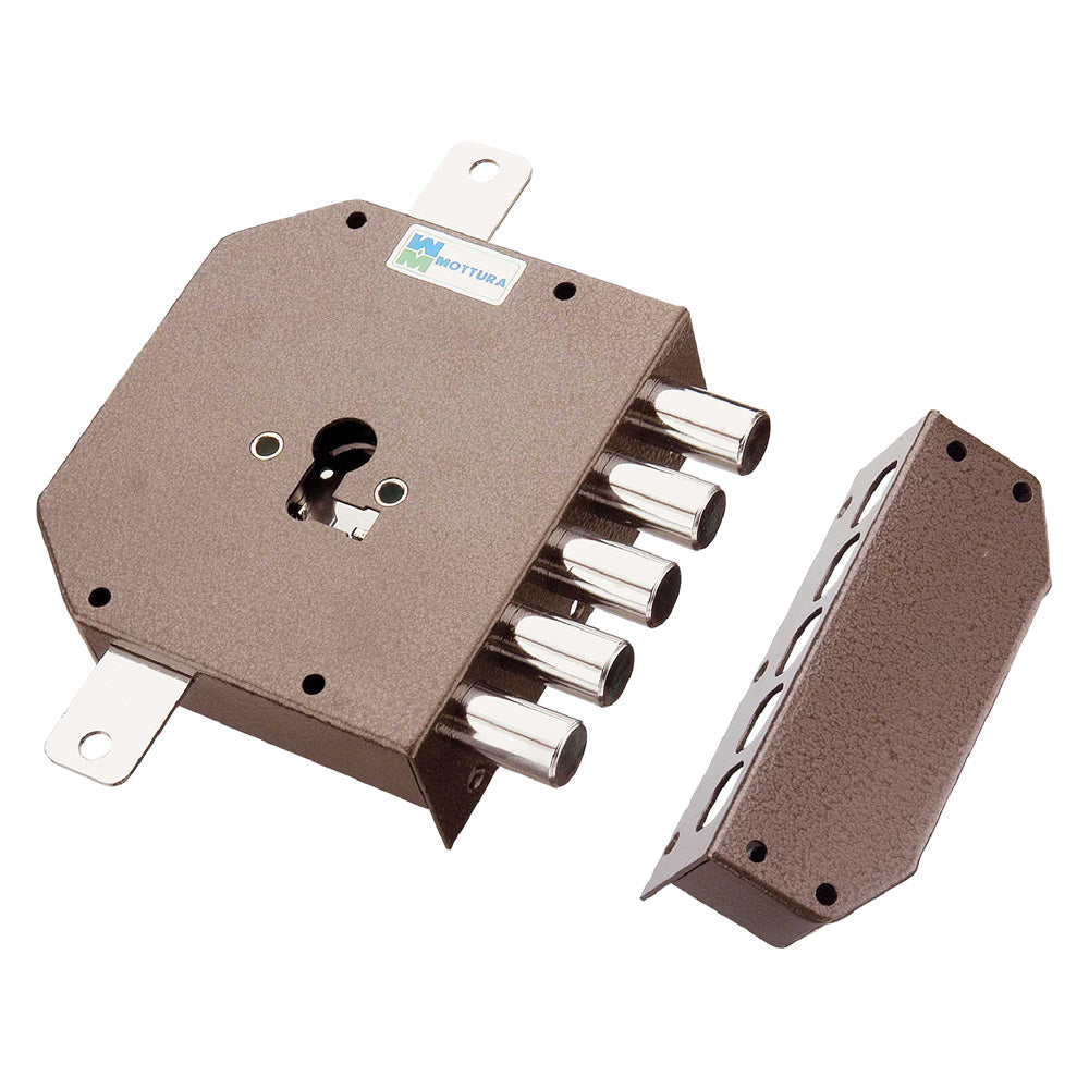 SERRATURA DA APPLICARE TRIPLICE PER CILINDRO EUROP Sx E 63 - mm 132 x 146