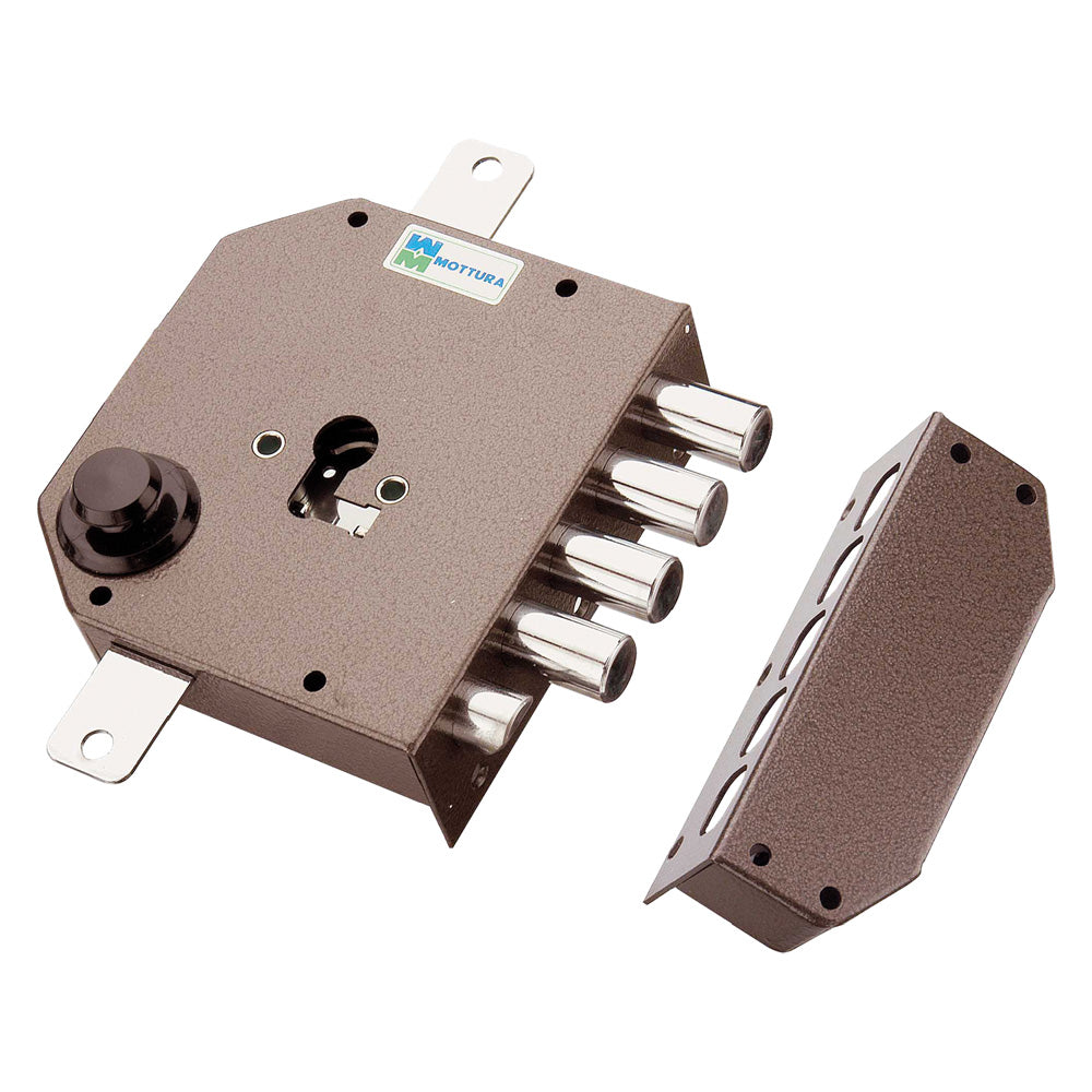 SERRATURA DA APPLICARE TRIPLICE PER CILINDRO EUROP Sx E 63 - mm 132 x 146