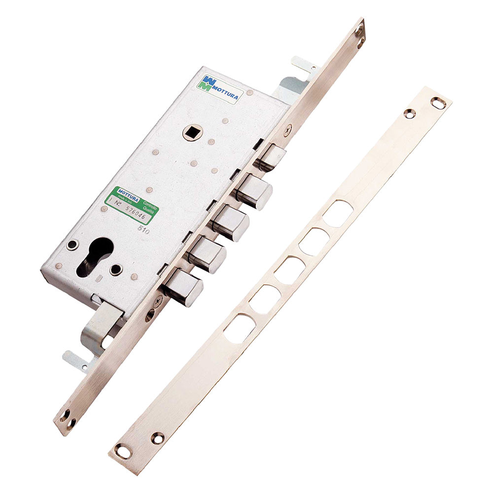 SERRATURA DA INFILARE TRIPLICE PER PORTE BLINDATE Sx E 49 - scatola mm 193 x 78
