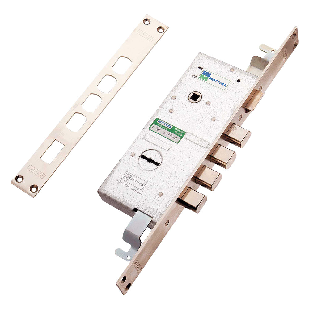 SERRATURA DA INFILARE TRIPLICE PER PORTE BLINDATE E 47 - scatola mm 194 x 78