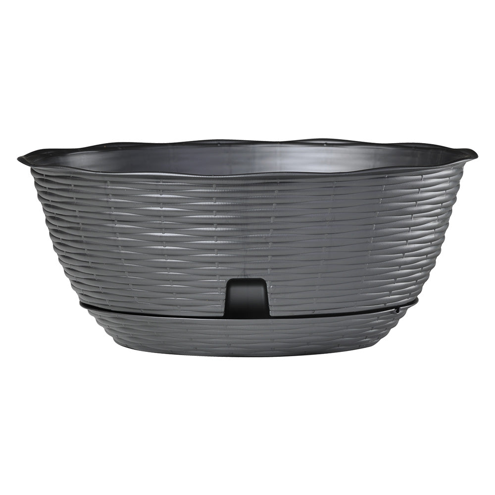 CIOTOLA PER FIORI 'PAGLIA' Ø cm 40xh.17 lt.12,5 - panna