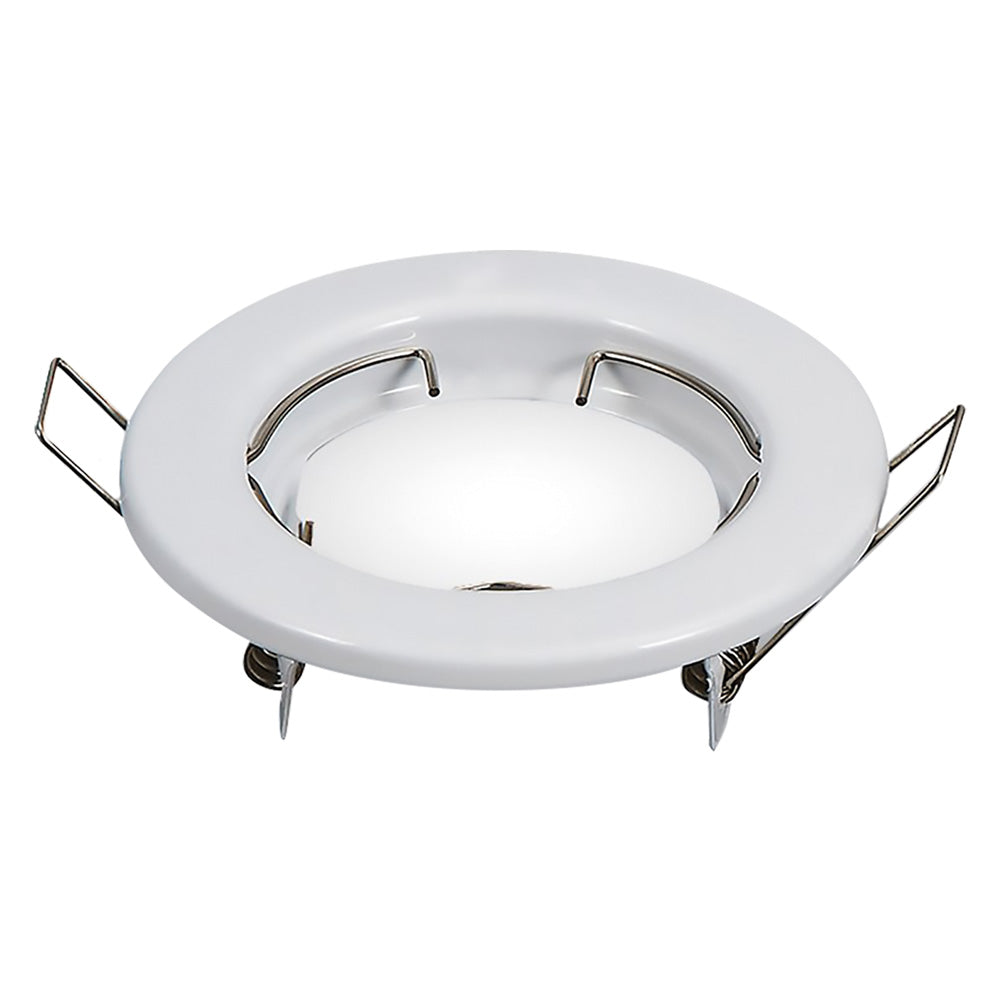 PORTAFARETTO LED FISSO IN METALLO satinato - Ø 80 x h.30 mm