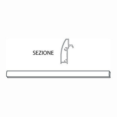 RICAMBIO PROFILO ORIZZONTALE LINEA OXYGEN AD ANGOLO