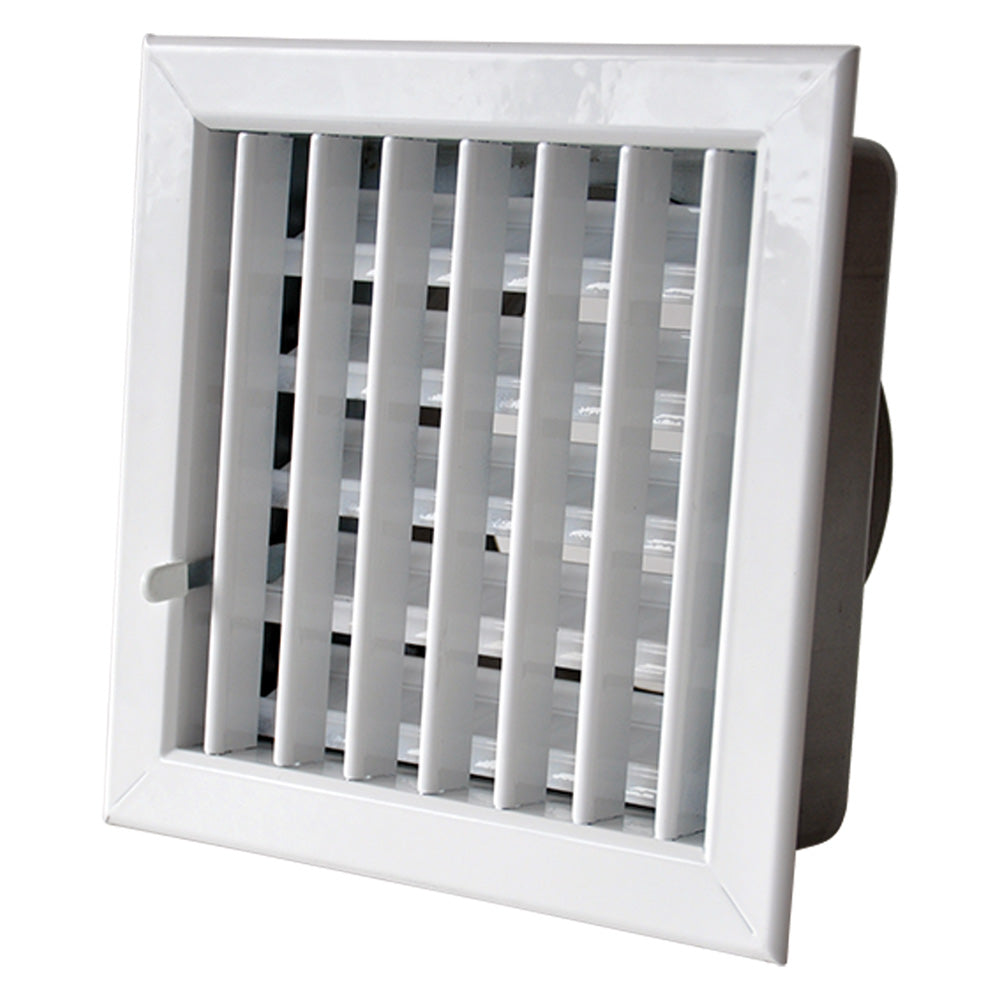 GRIGLIA AERAZIONE AD INCASSO PER CAMINI cm 14 x 13 foro 11,1 x 11,1 - Ø 8