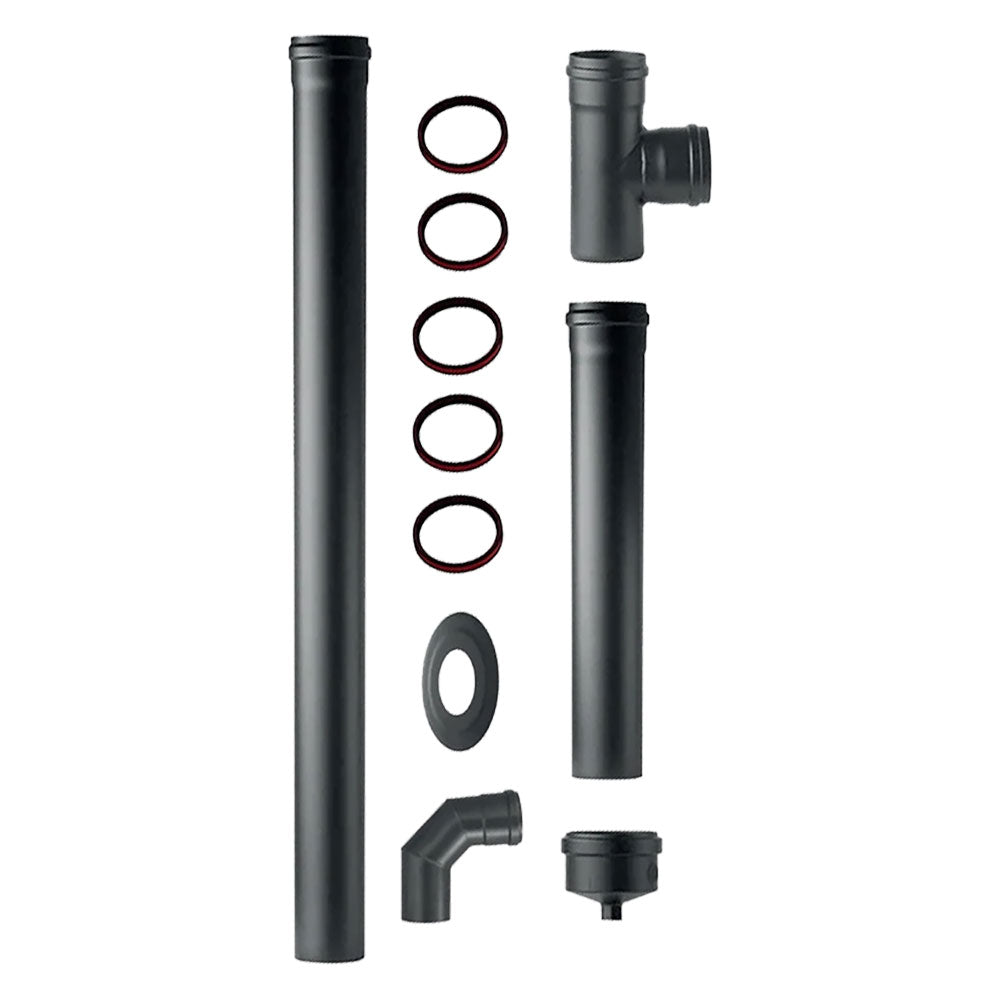 KIT 'PELLET' PER INSTALLAZIONE STUFE Ø 8 cm - totale 11 pezzi